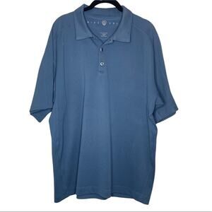 Nike Golf Sphere Dry Blue Waffle Weave Short Sleeve Polo Shirt Men's Size Large
